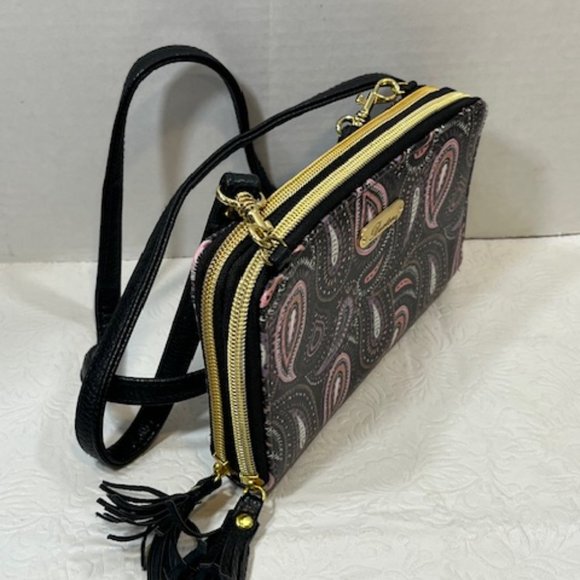 Buxton Pretty Paisley Ultimate Zip Around Organizer Crossbody Shoulder Bag - Picture 3 of 13